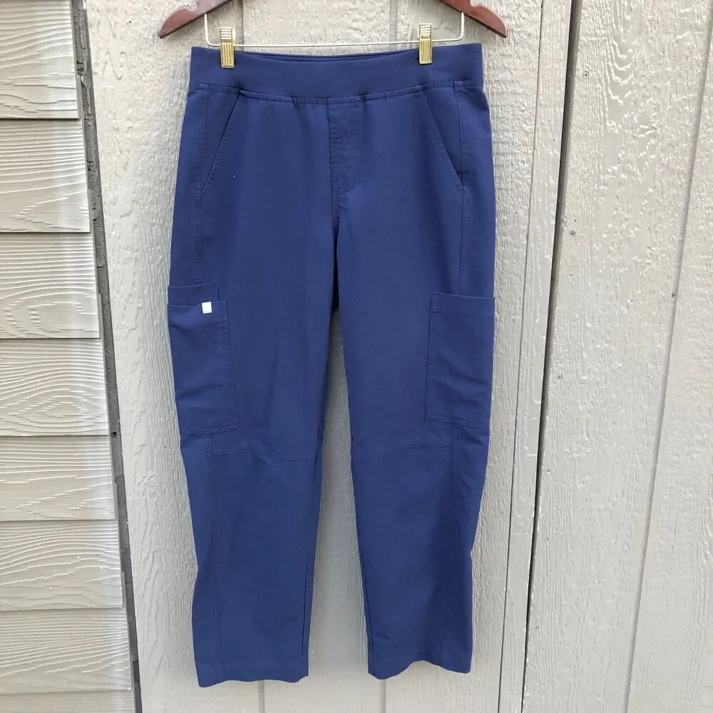 Figs axim straight leg scrub pant in navy men’s size small short